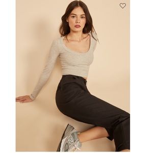 Reformation Paige cropped long sleeve